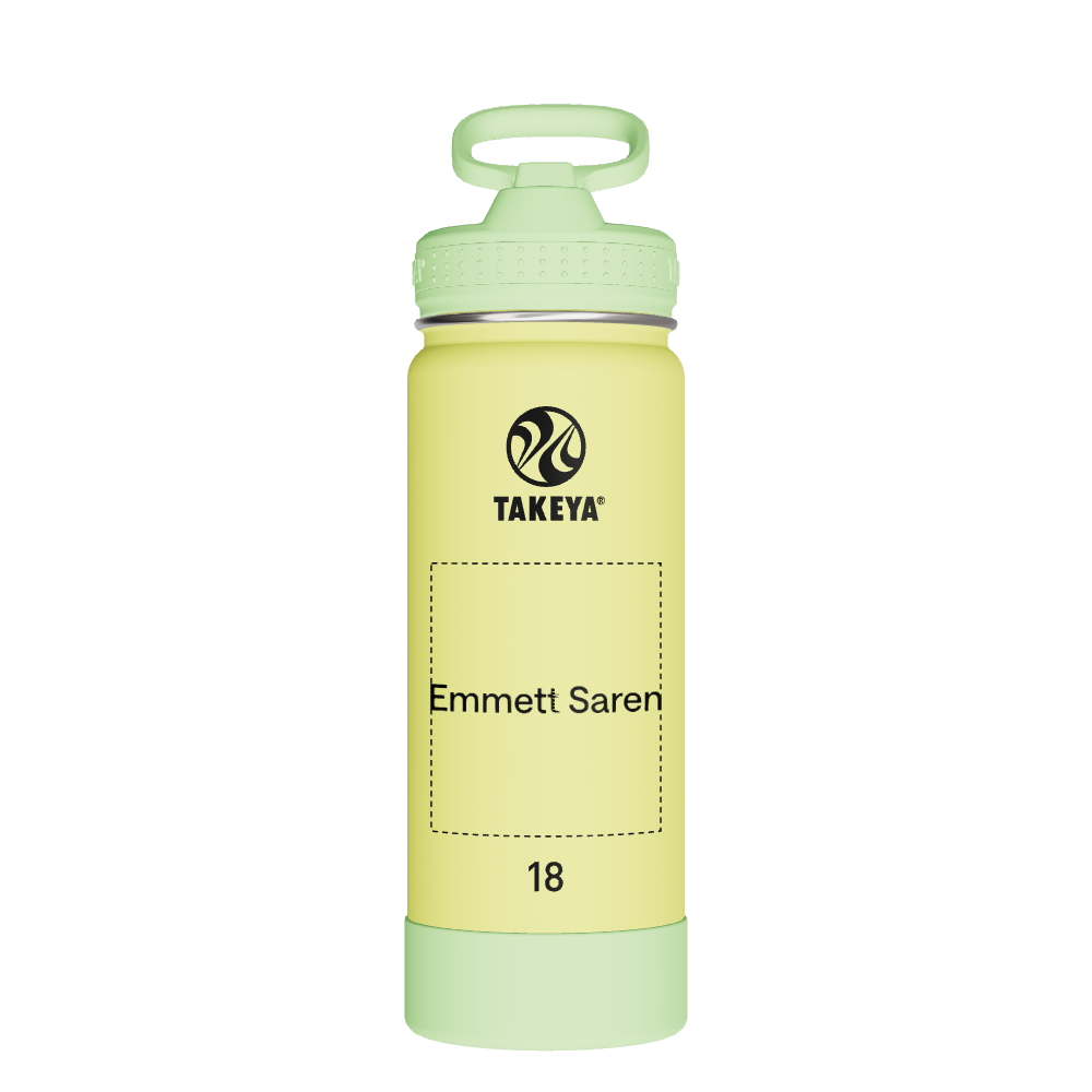 Actives Kids Glow In The Dark Water Bottle With Straw Lid - customized