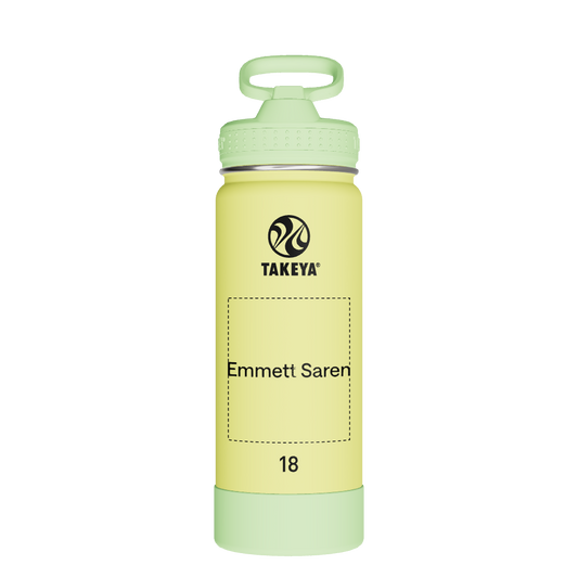 Actives Kids Glow In The Dark Water Bottle With Straw Lid - customized