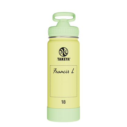 Actives Kids Glow In The Dark Water Bottle With Straw Lid - customized