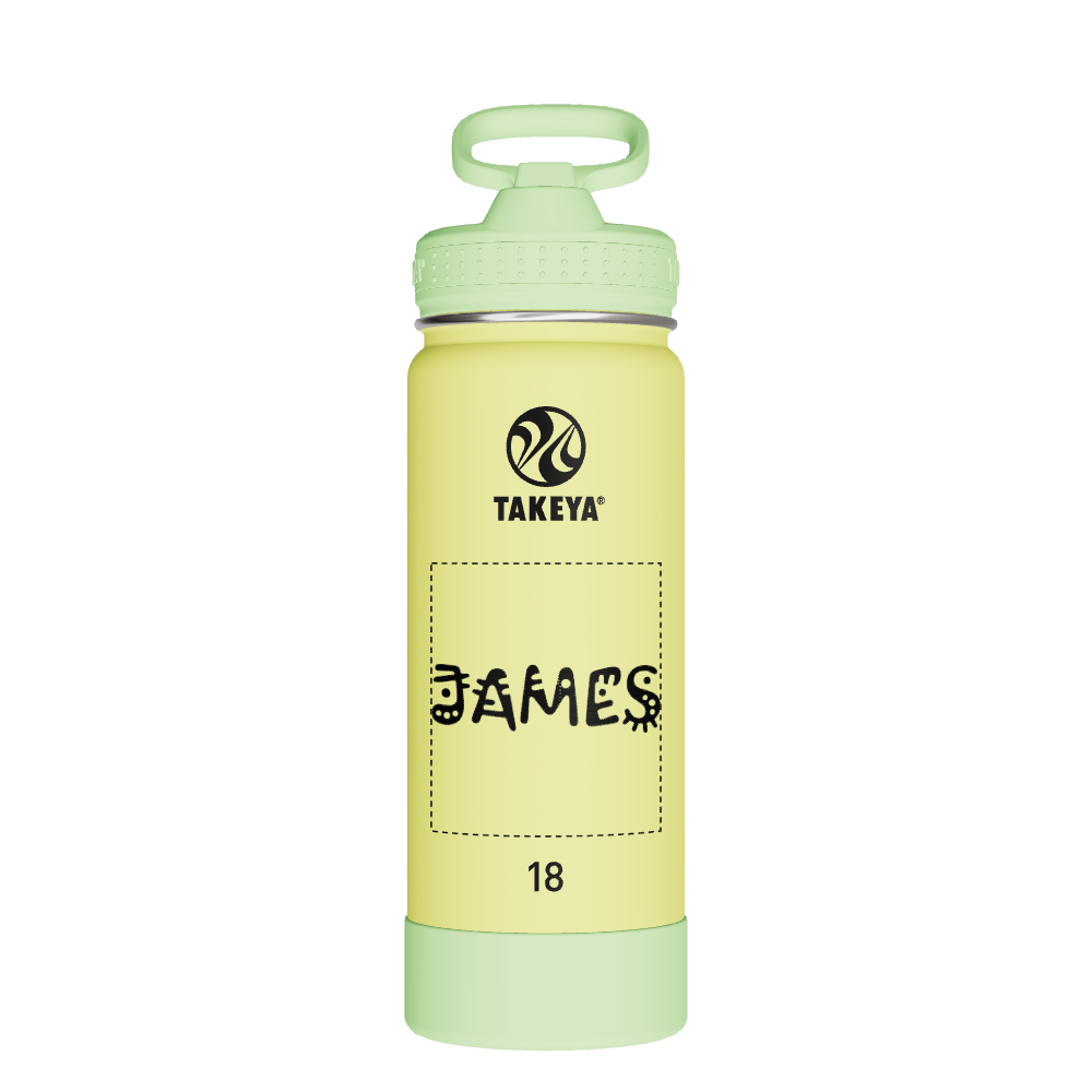 Actives Kids Glow In The Dark Water Bottle With Straw Lid - customized