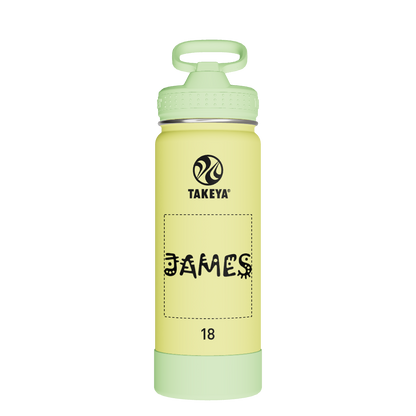 Actives Kids Glow In The Dark Water Bottle With Straw Lid - customized