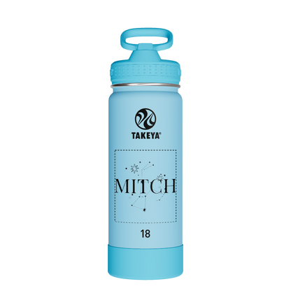 Actives Kids Glow In The Dark Water Bottle With Straw Lid - customized