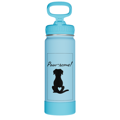 Actives Kids Glow In The Dark Water Bottle With Straw Lid - customized