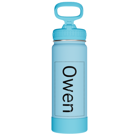 Actives Kids Glow In The Dark Water Bottle With Straw Lid - customized