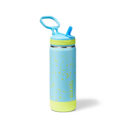 Glow In The Dark Sport Kids Water Bottle Confetti With Straw Lid